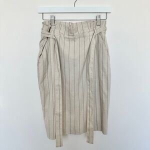 Pinstripe High Waisted Skirt
